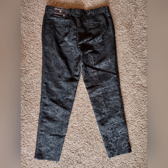 INC International Concepts Black Floral Patterned Pants NWT - Picture 9 of 12